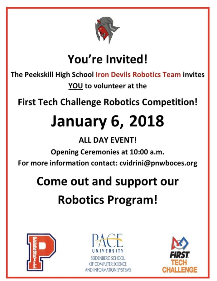 FTC Robotics Challenge Coming to Peekskill High School THIS Weekend!