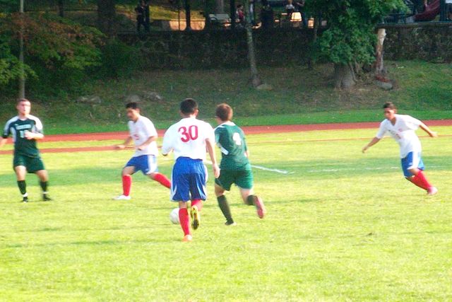 boys varsity soccer team defeated Poughkeepsie today 5-2