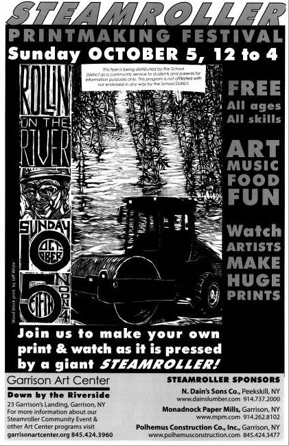 PHS participating in Garrison Art Center's Steamroller Print Making Festival