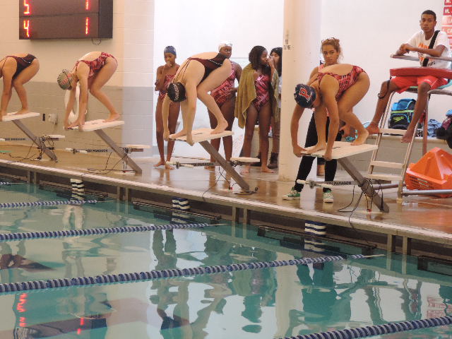 Girls Varsity Swim Team Breaks the 200 Medley Relay Record!!!