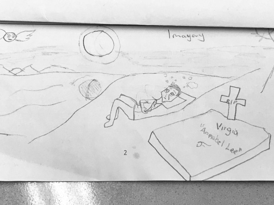 Katherine's sketched interpretation of Poe's poem