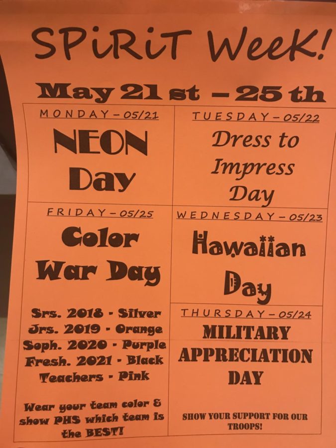 Its Spirit Week at PHS!